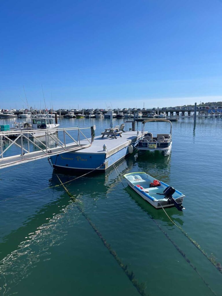 Small boat at dock