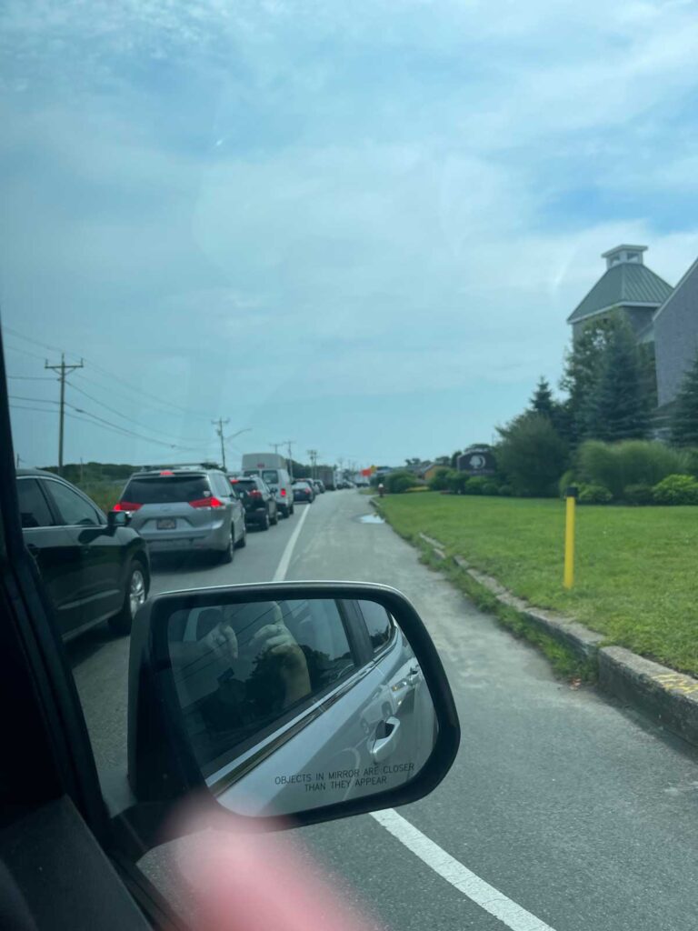 traffic in Hyannis entering Cape Cod