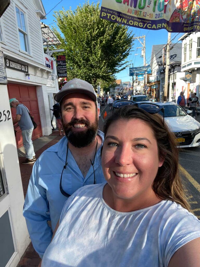 Ruth and Orlando on the streets of Ptown