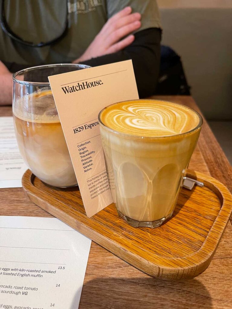 Latte with heart decoration